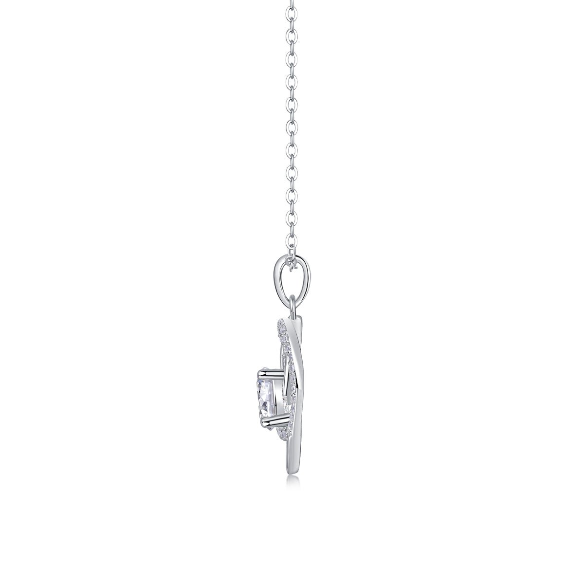 Luxury Heart Moissanite Pendant Necklace – S925 Silver