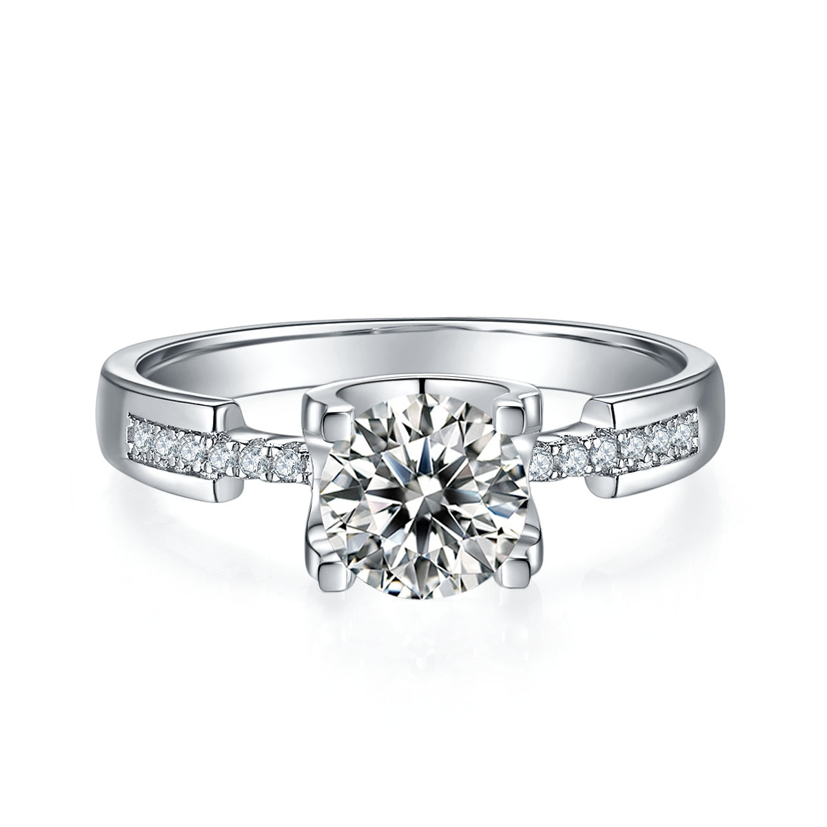 Luxury 1CT Shield Moissanite Ring – S925 Silver