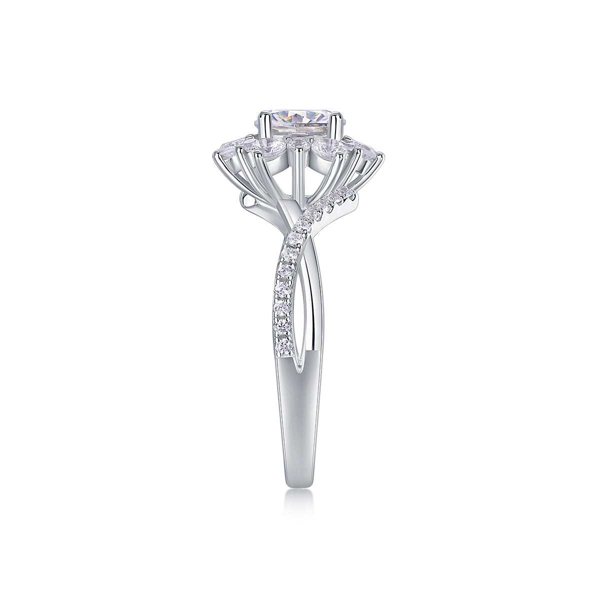 Luxury 1CT Moissanite Hidden Poetry Ring – S925 Silver