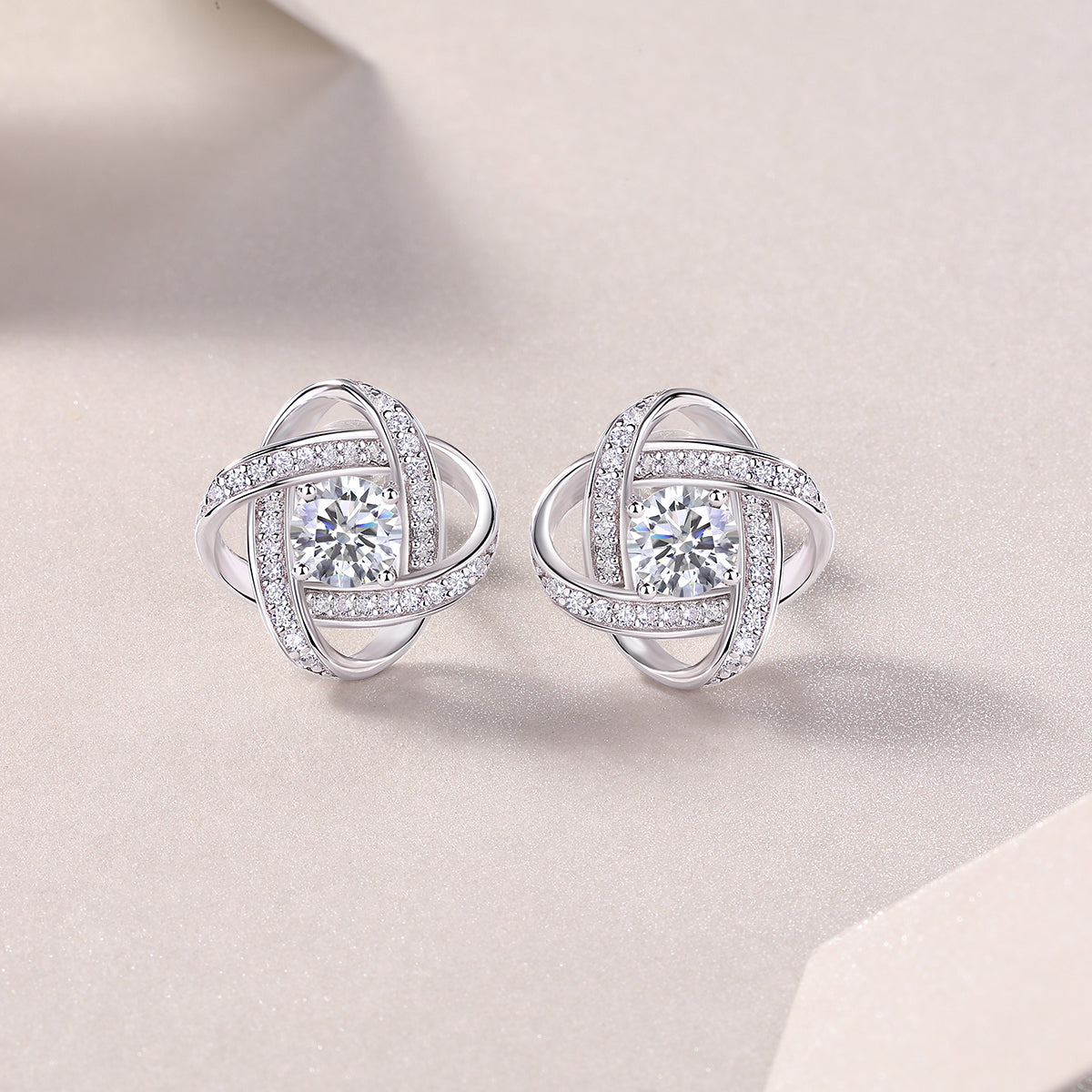 Luxury 0.5CT Moissanite Stud Earrings – S925 Silver