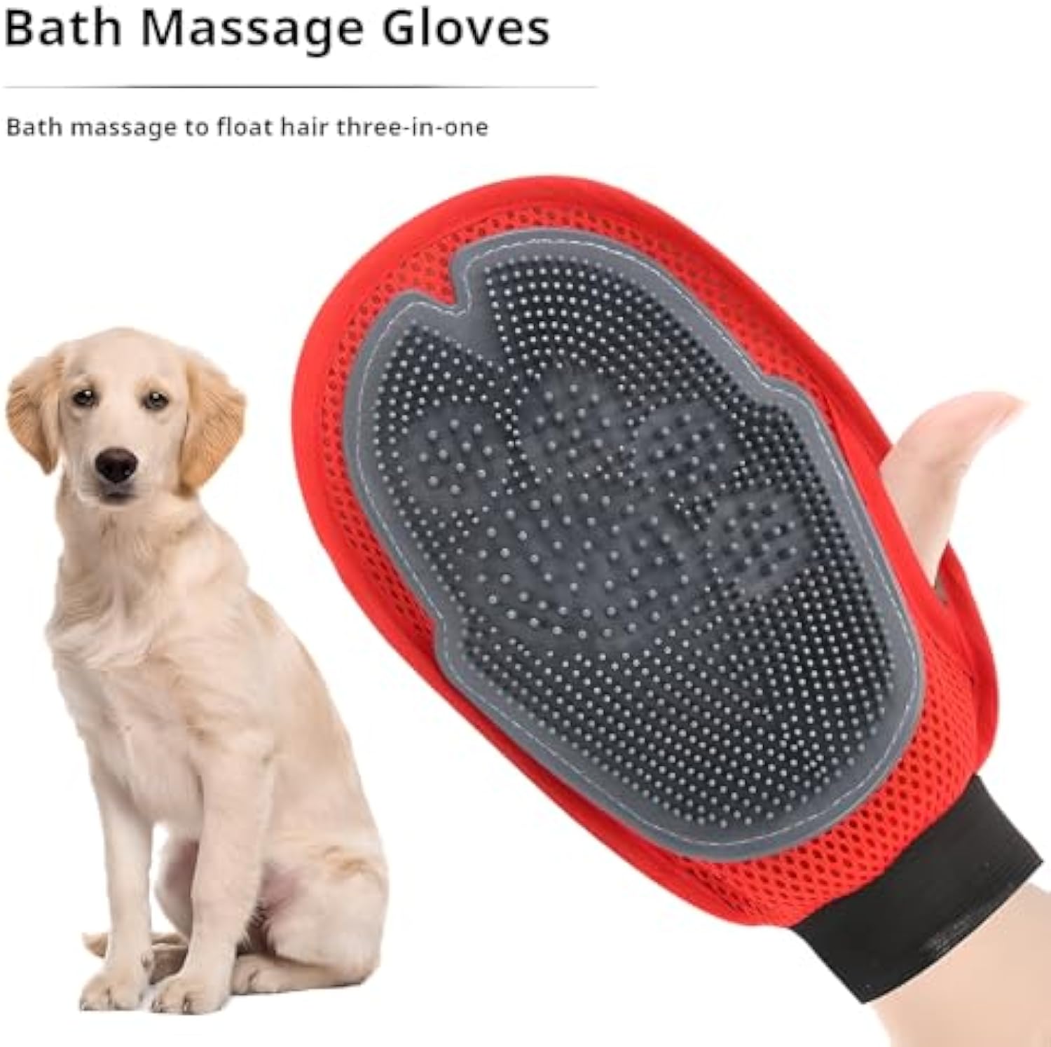 2-in-1 Pet Grooming Glove – Easy Hair Removal & Relaxing Bath Massage for Dogs & Cats