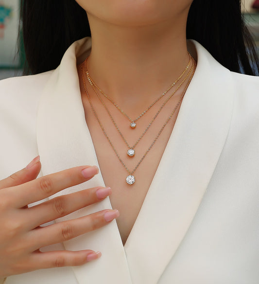 2ct Moissanite Pendant Necklace