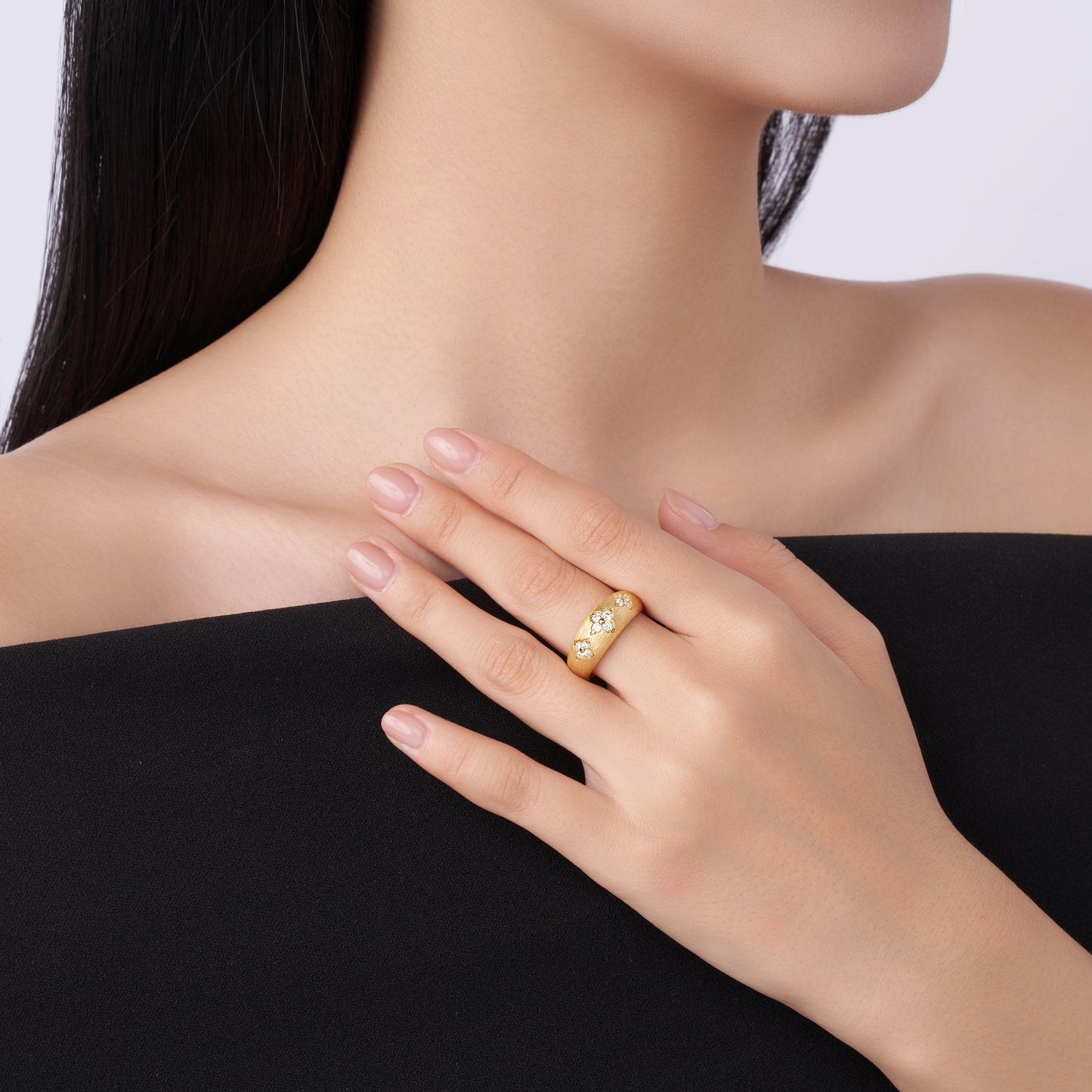 Moissanite Ring (gold plated)
