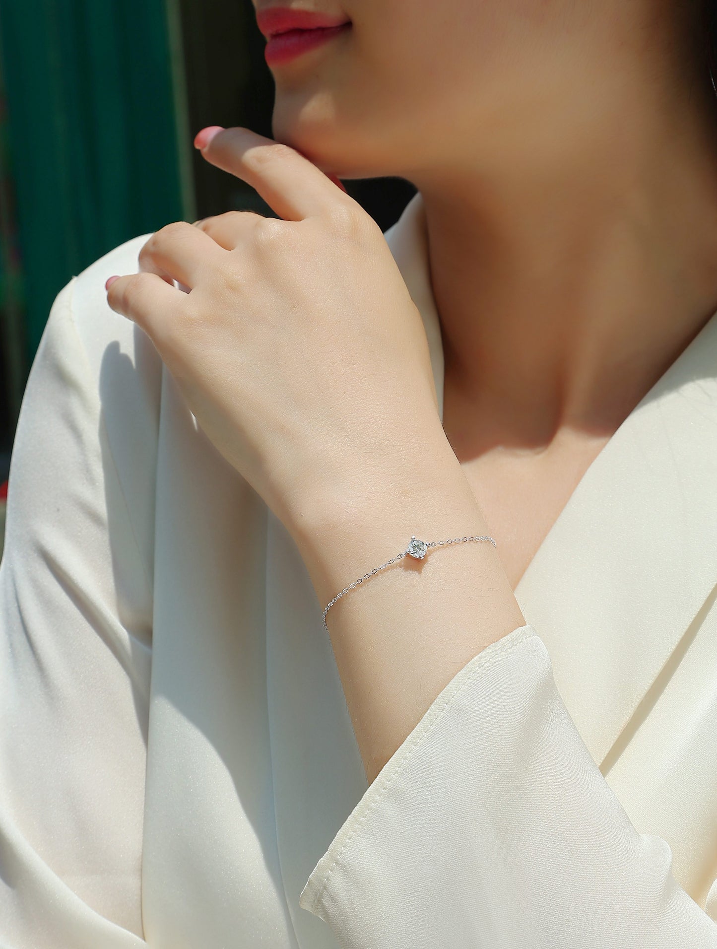 Luxury Cross Moissanite Bracelet – S925 Silver