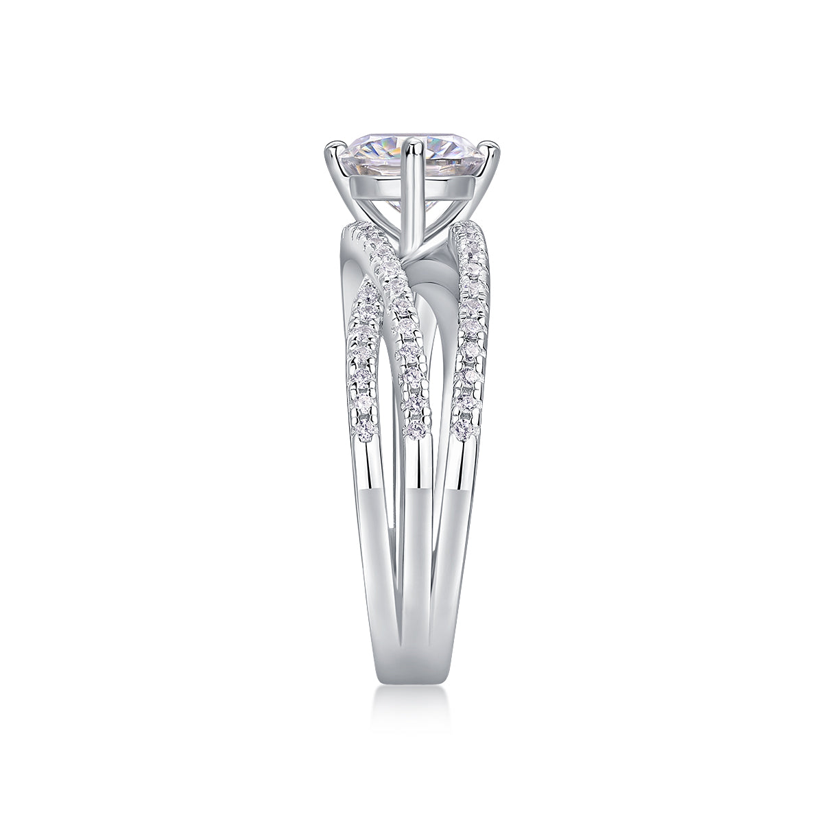 Luxury 1CT Moissanite Ring – S925 Silver