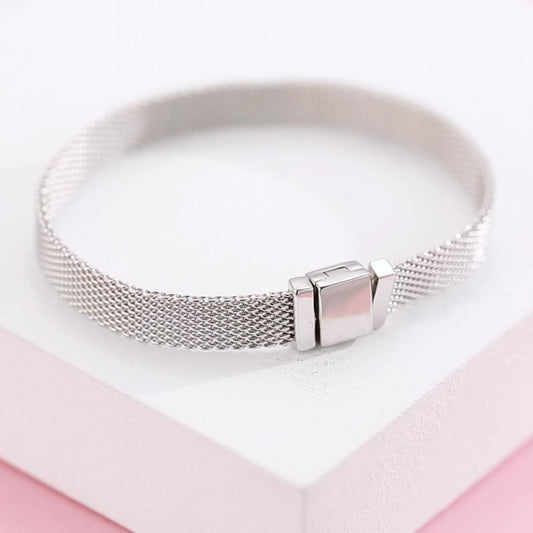 S925 Sterling Silver Bead Bracelet for Women – Simple DIY Jewelry Chain