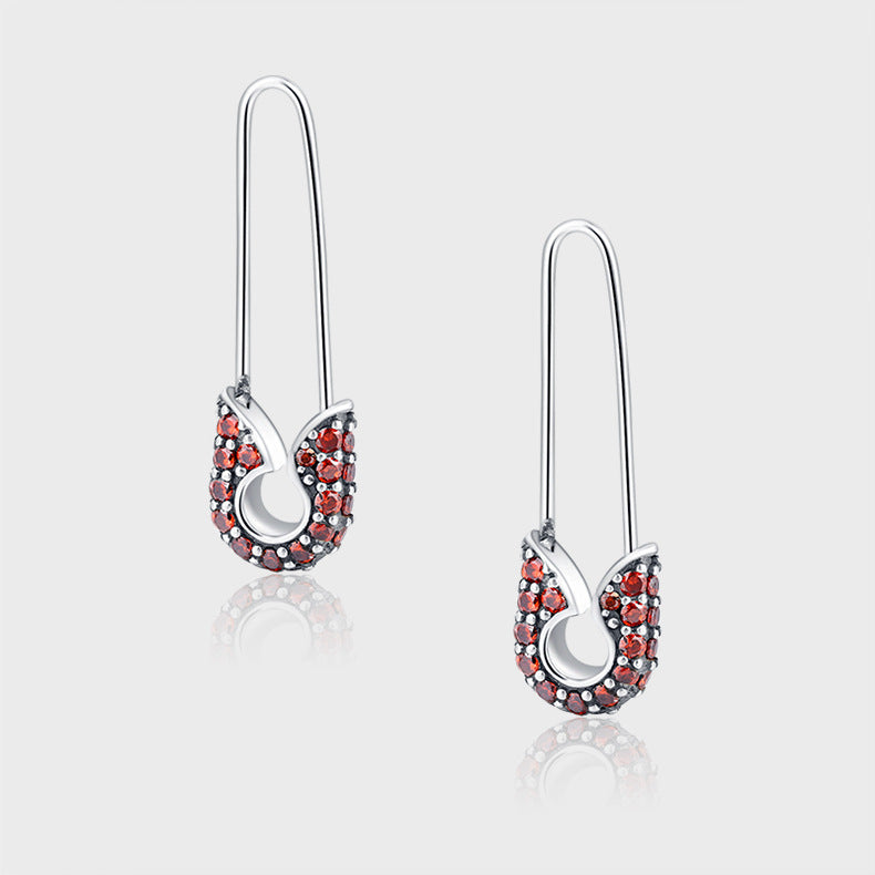 925 Sterling Silver Long Personalized Paper Clip Clip Earrings