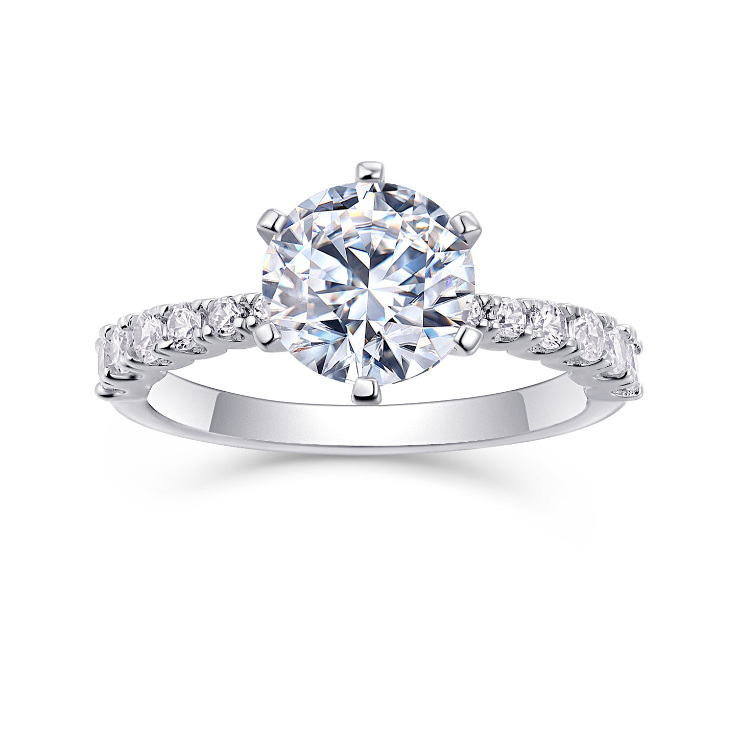 2 Carat Moissanite Wedding Ring Set – S925 Silver