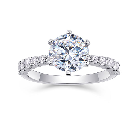 2 Carat Moissanite Wedding Ring Set – S925 Silver