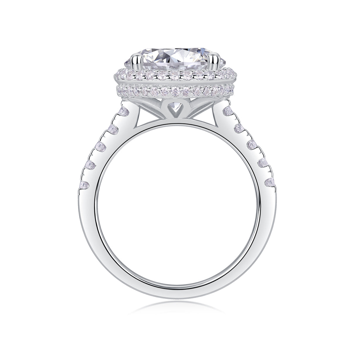 Luxury 5CT Starry Sky Moissanite Ring – S925 Silver
