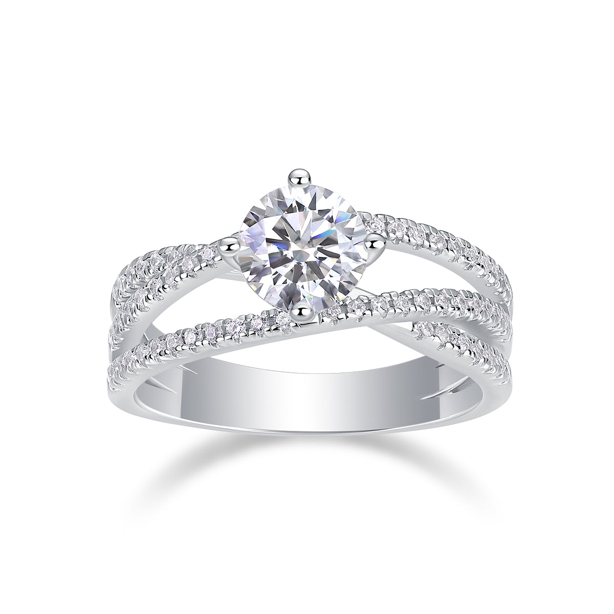 Luxury 1CT Moissanite Ring – S925 Silver