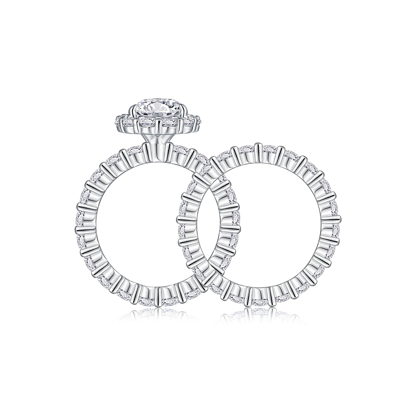 Luxury Pear Moissanite Love Ring – S925 Silver