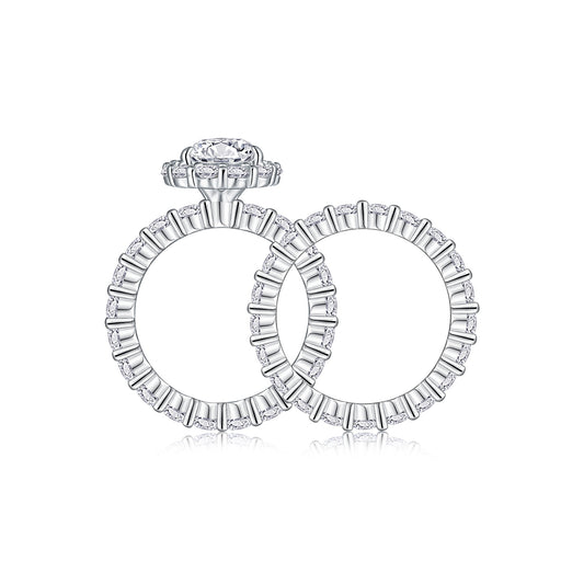 Luxury Pear Moissanite Love Ring – S925 Silver