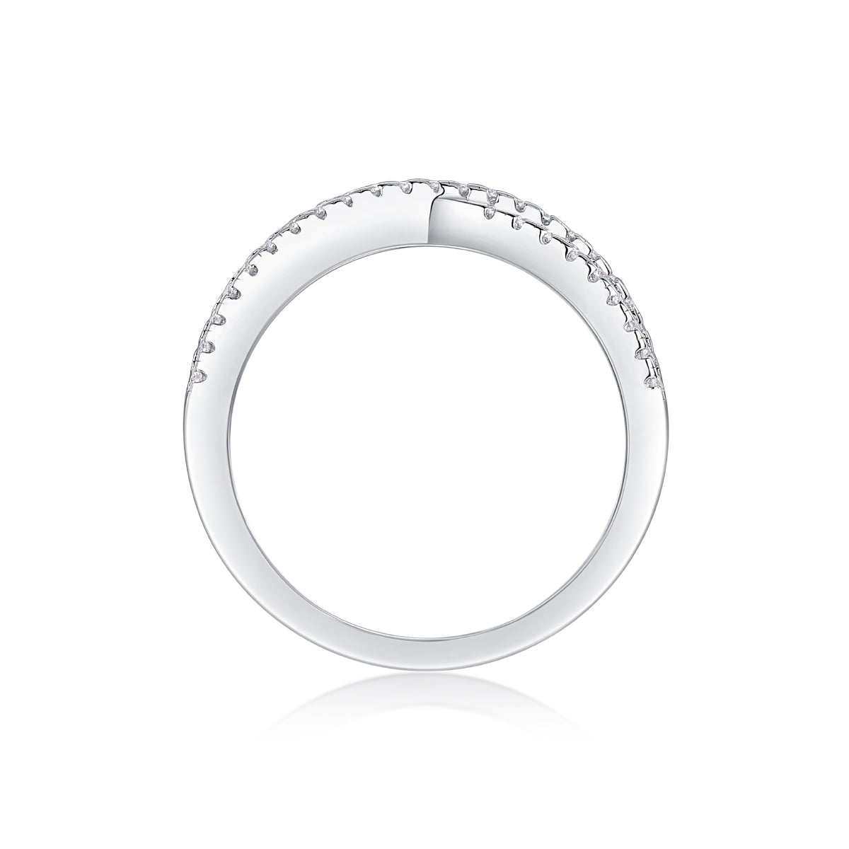 Love Interwoven – Moissanite Wedding Ring (S925 Silver, Gold & Rose Gold Plated)
