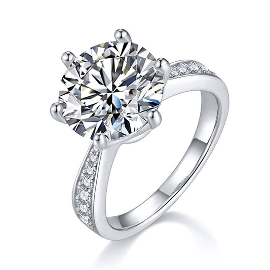 Luxury 5CT Moissanite Ring – S925 Silver