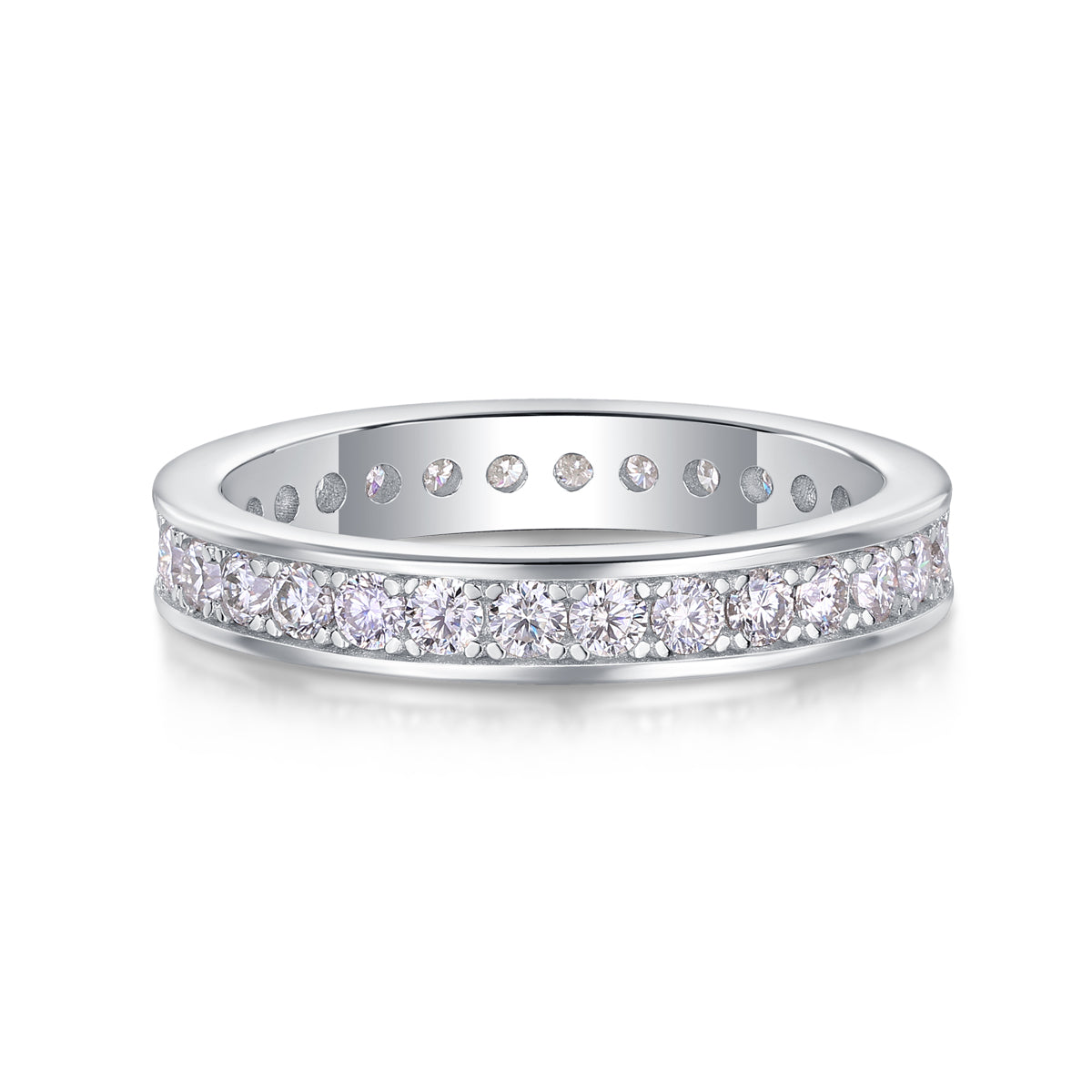 Luxury Moissanite Trajectory Ring – S925 Silver