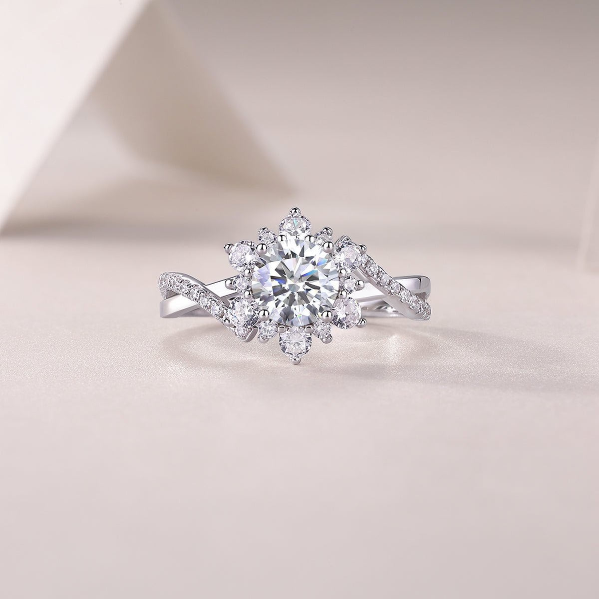 Luxury 1CT Moissanite Hidden Poetry Ring – S925 Silver