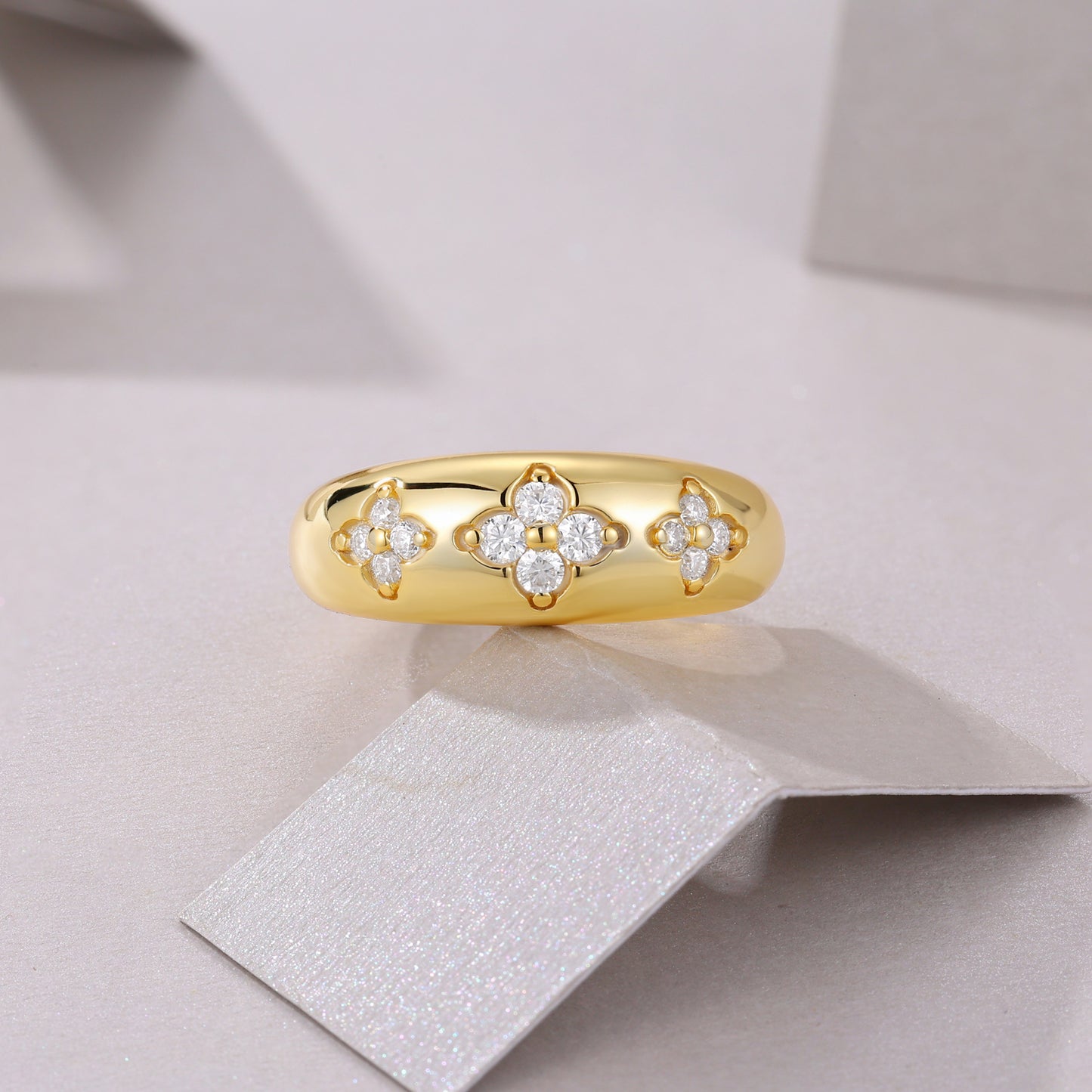 Moissanite Ring (gold plated)