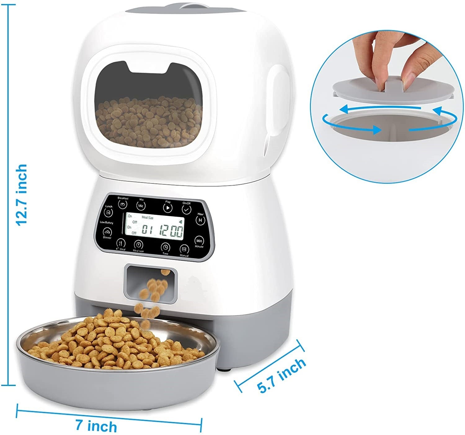 Automatic Smart Pet Feeder with App Control – Fresh Meals Anytime | Dogs & Cats