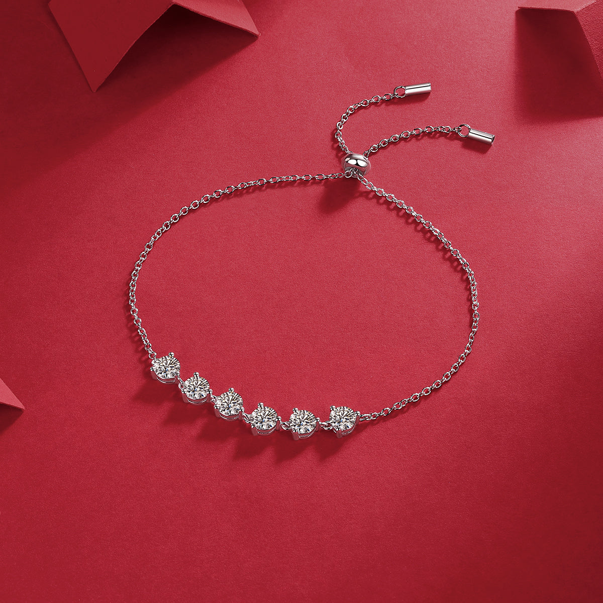 Moissanite Bracelet (S925 Silver, Platinum Plated)