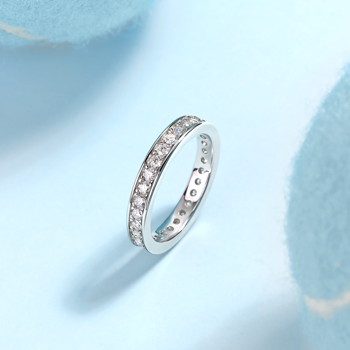Luxury Moissanite Trajectory Ring – S925 Silver