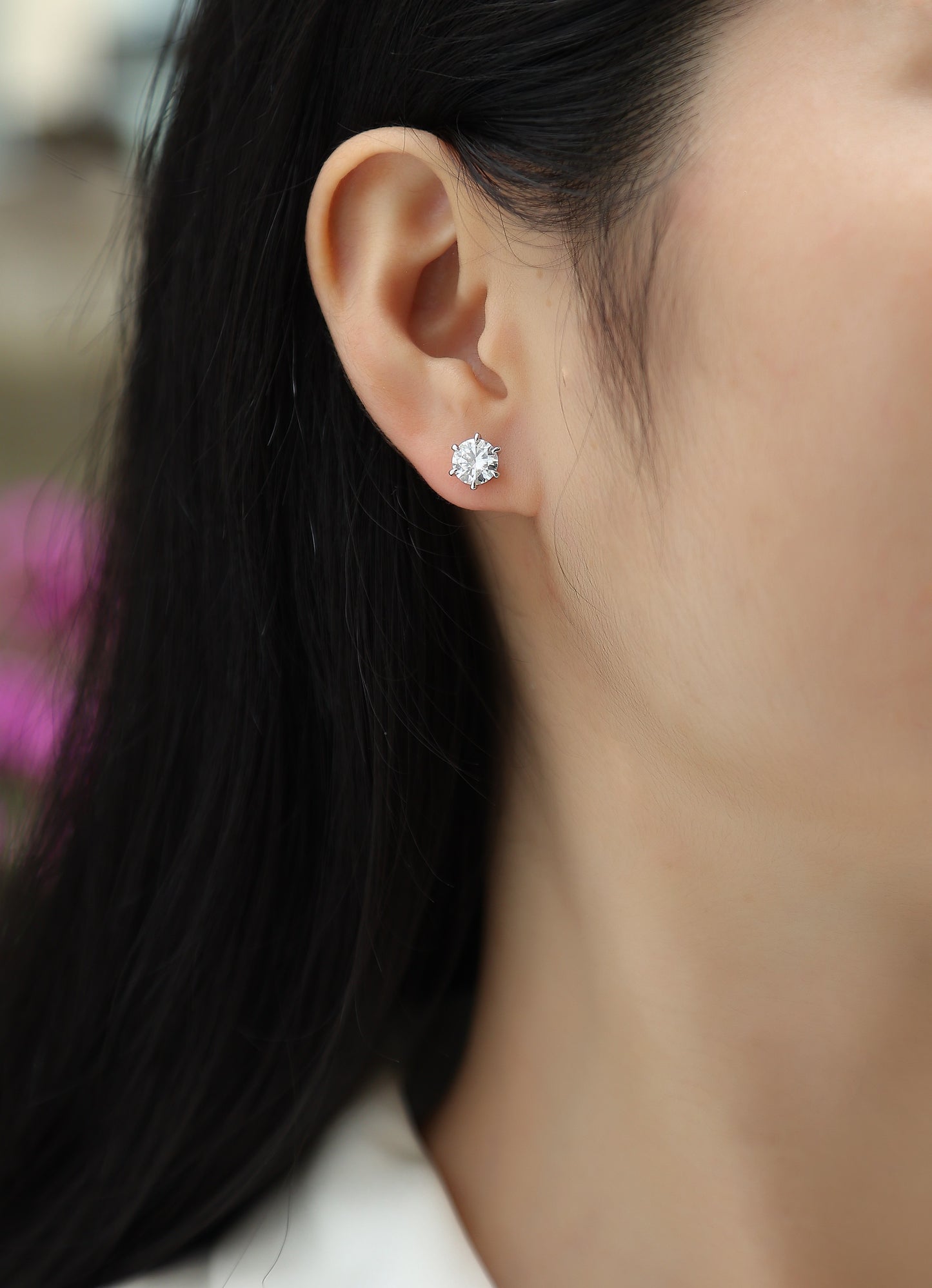 Luxury 1CT Moissanite Stud Earrings – S925 Silver
