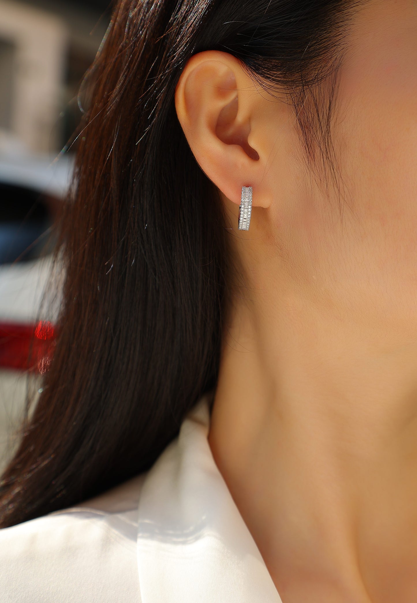 Luxury Moissanite Stud Earrings – S925 Silver