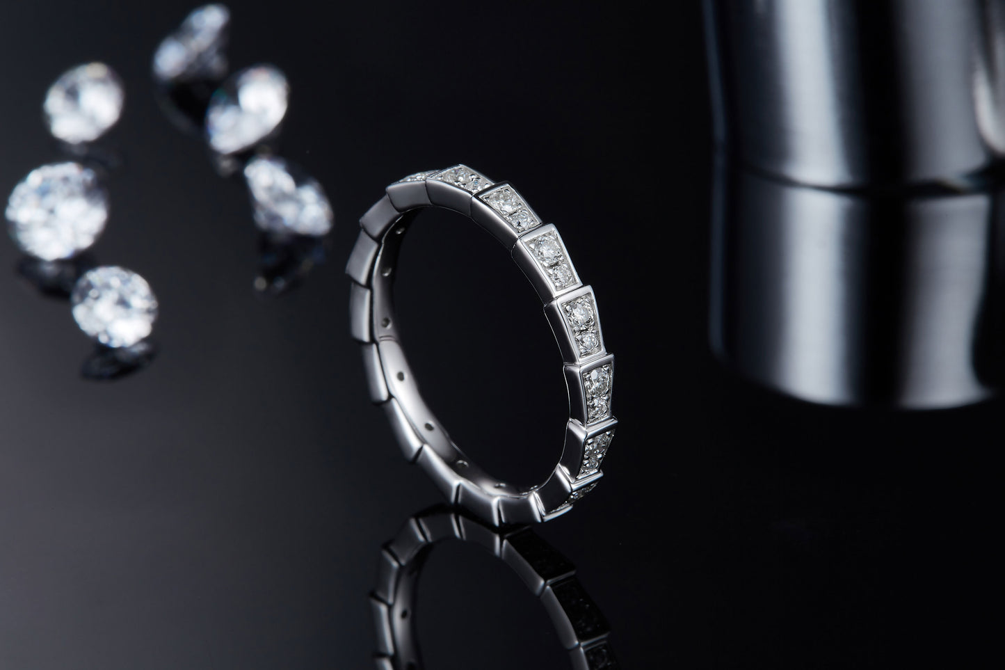 Luxury Snake Moissanite Ring – S925 Silver