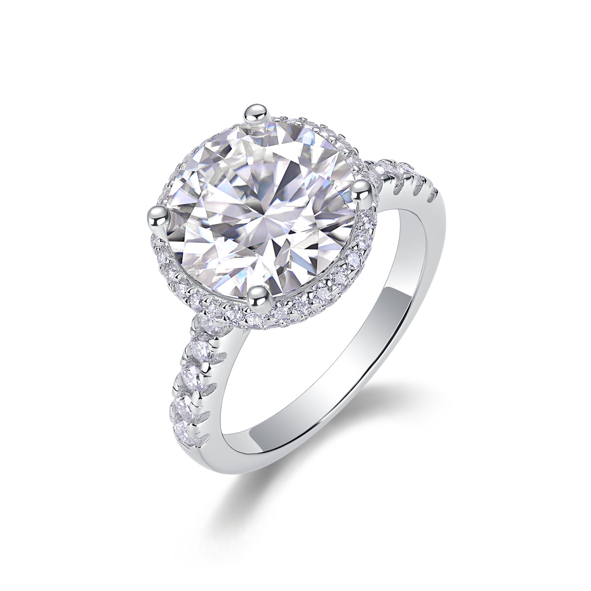 Luxury 5CT Starry Sky Moissanite Ring – S925 Silver