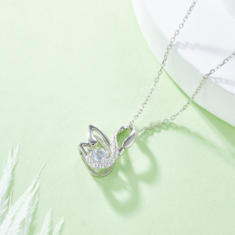Luxury Moissanite Pendant Necklace – S925 Silver