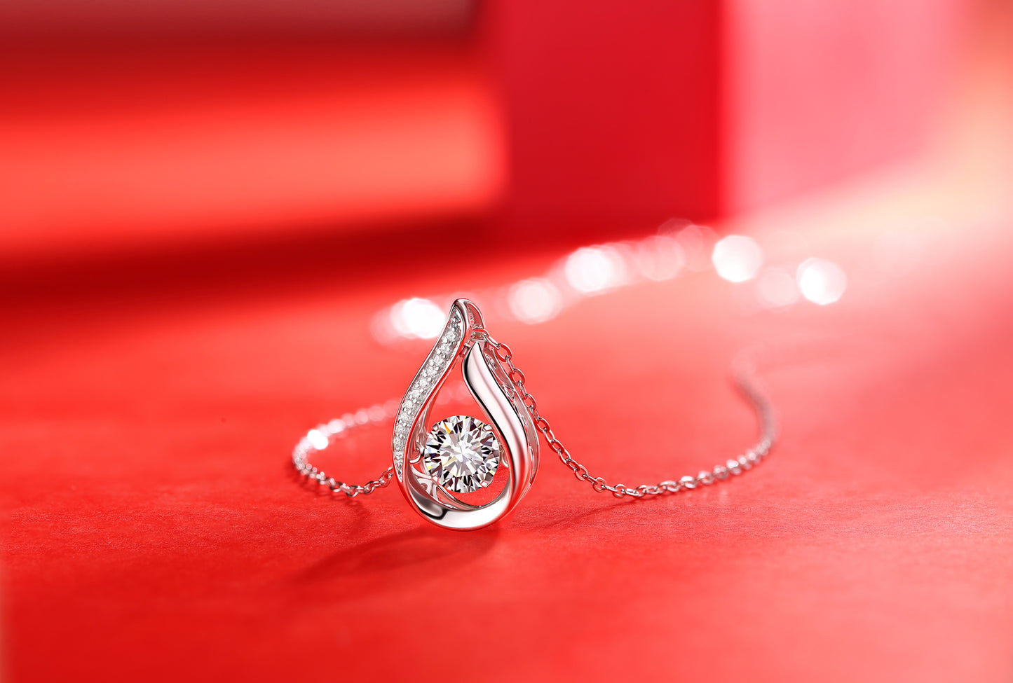 Luxury Moissanite Pendant Necklace – S925 Silver