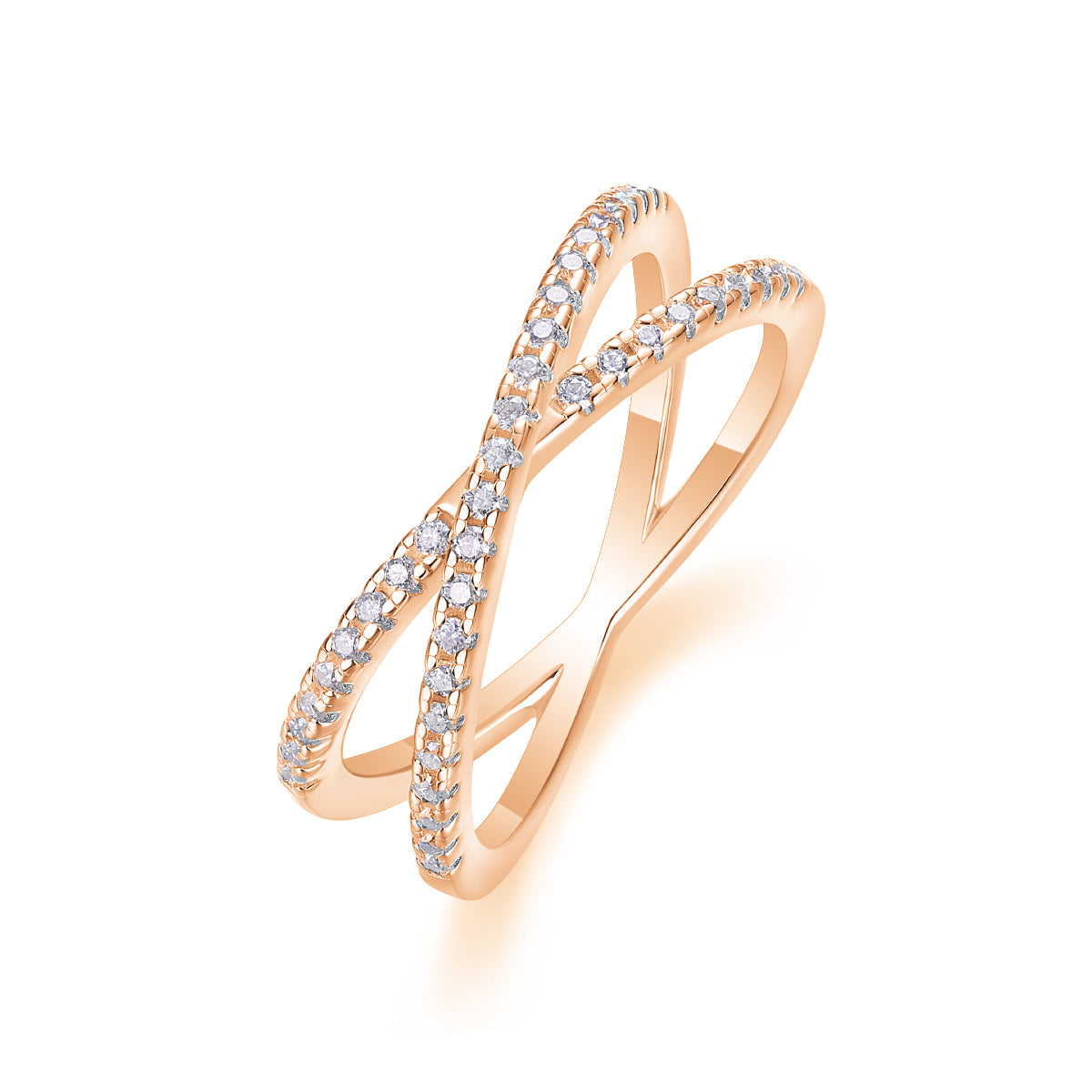Love Interwoven – Moissanite Wedding Ring (S925 Silver, Gold & Rose Gold Plated)