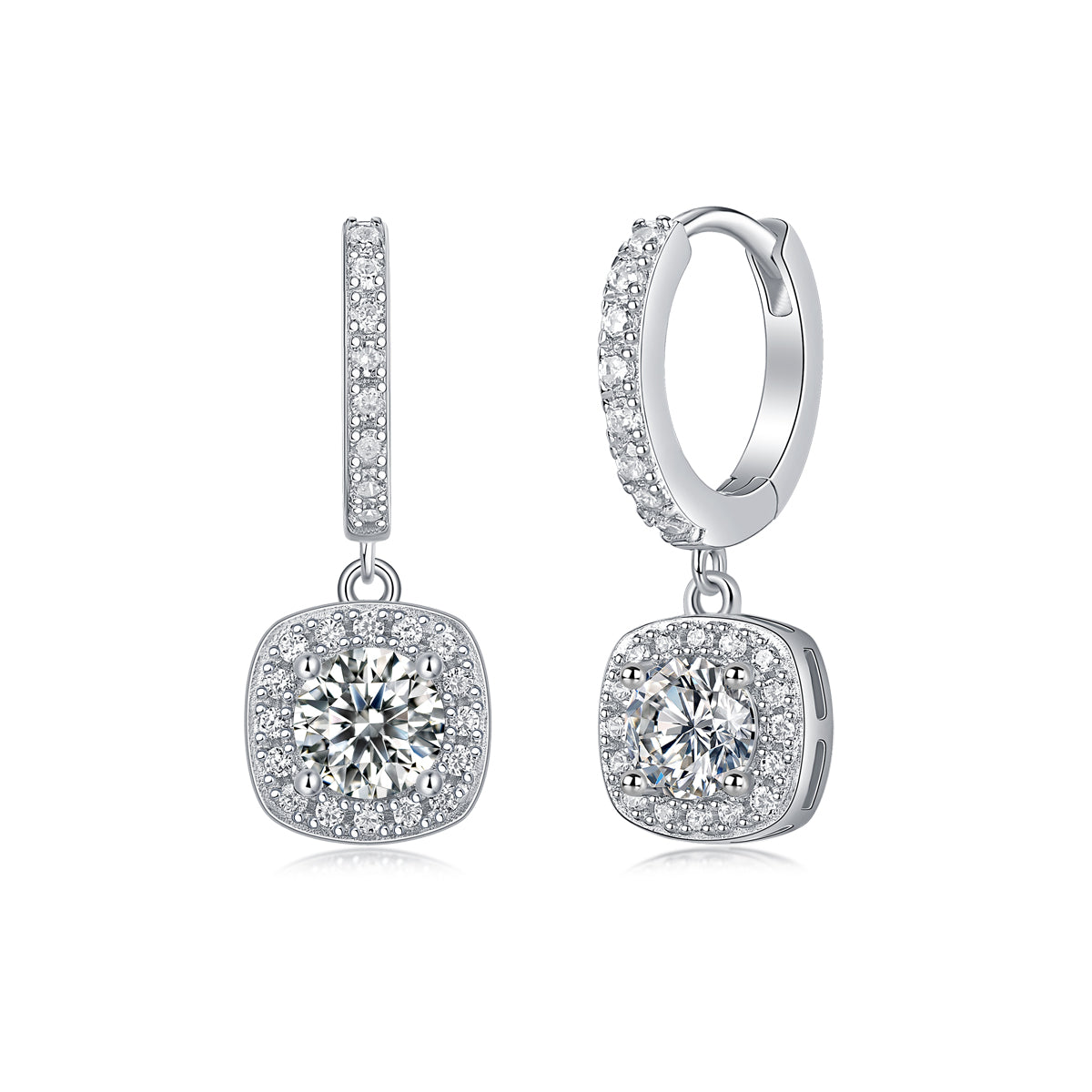 Luxury 0.5CT Moissanite Stud Earrings – S925 Silver