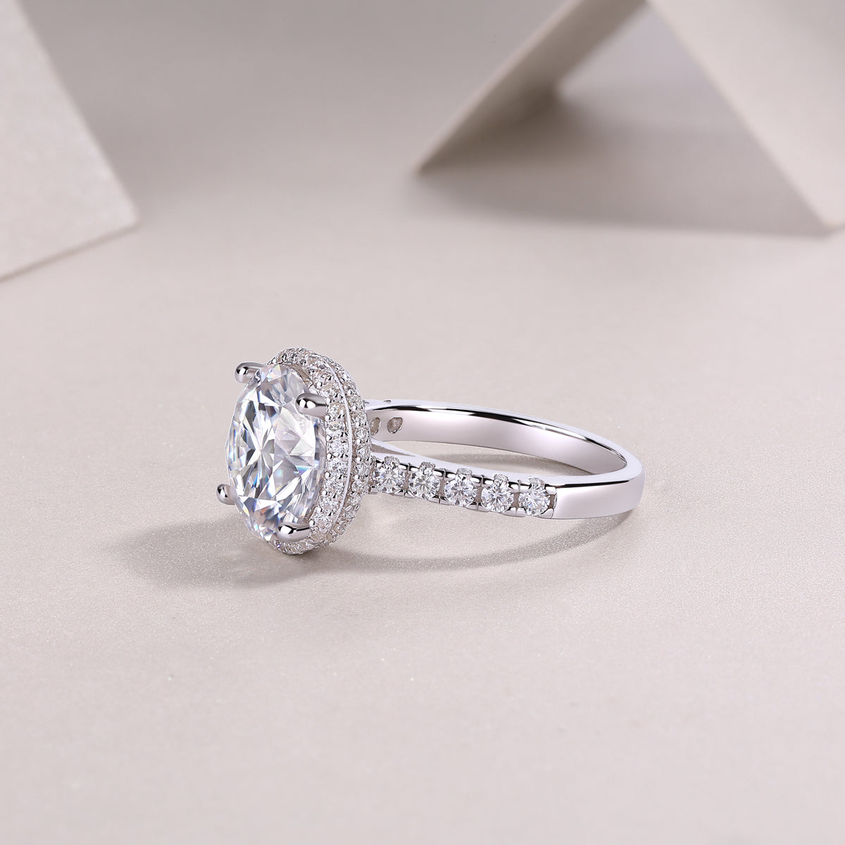 Luxury 5CT Starry Sky Moissanite Ring – S925 Silver