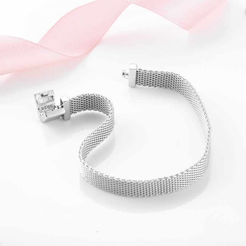 S925 Sterling Silver Bead Bracelet for Women – Simple DIY Jewelry Chain