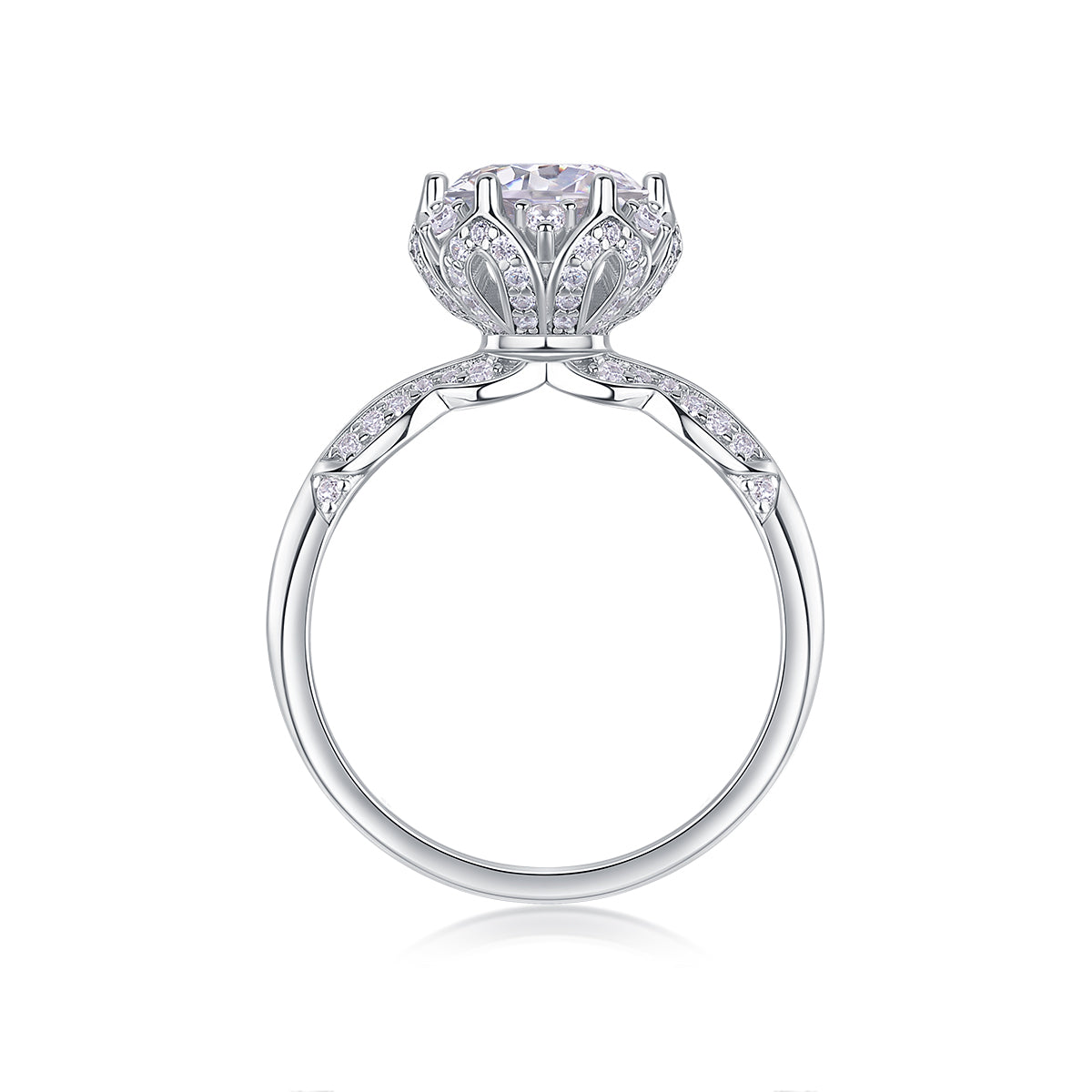 Luxury 2CT Moissanite Ring – S925 Silver
