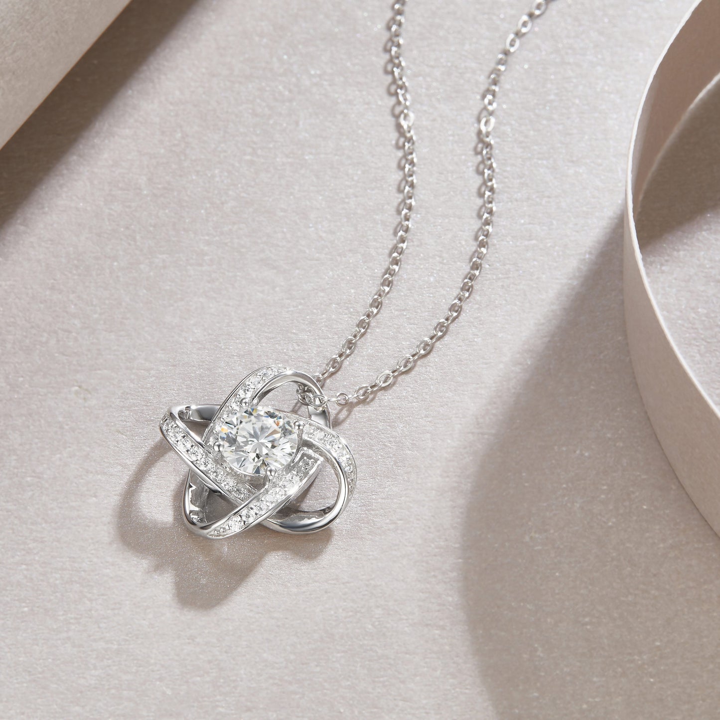 Luxury Moissanite Circle Pendant Necklace – S925 Silver