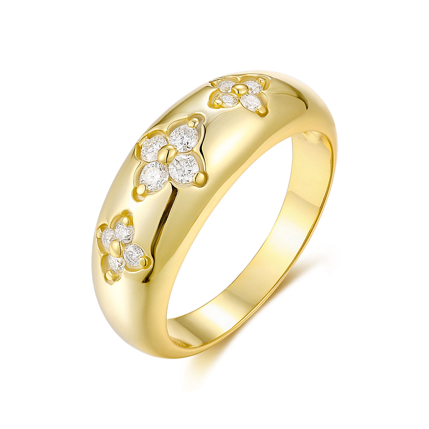 Moissanite Ring (gold plated)