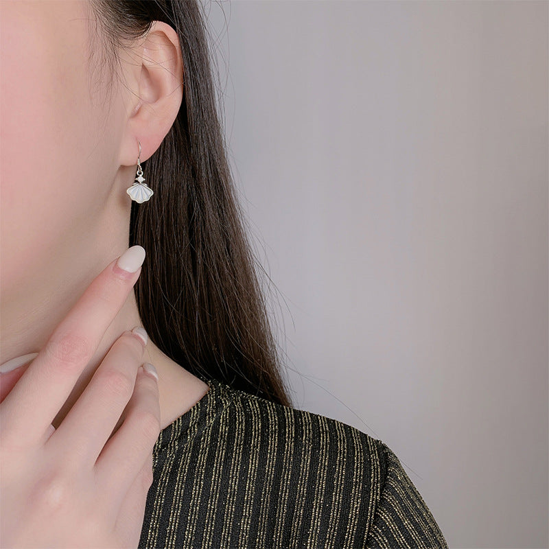 S925 Sterling Silver Shell Ear Clip Earrings for Women