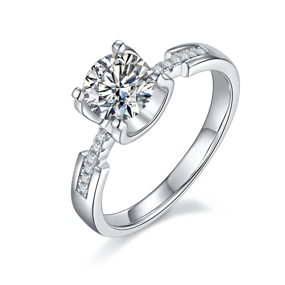 Luxury 1CT Shield Moissanite Ring – S925 Silver