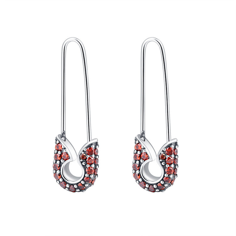 925 Sterling Silver Long Personalized Paper Clip Clip Earrings