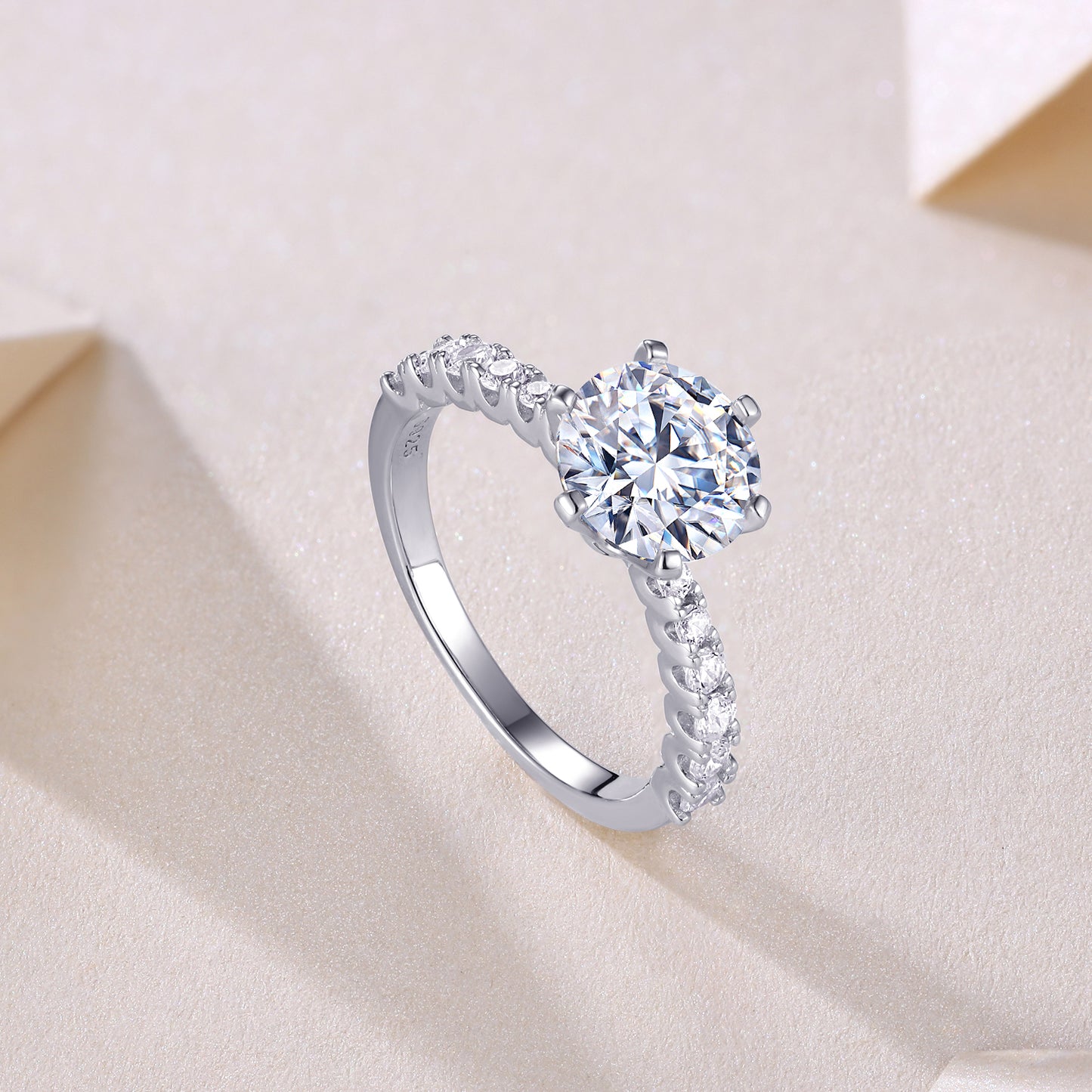 2 Carat Moissanite Wedding Ring Set – S925 Silver