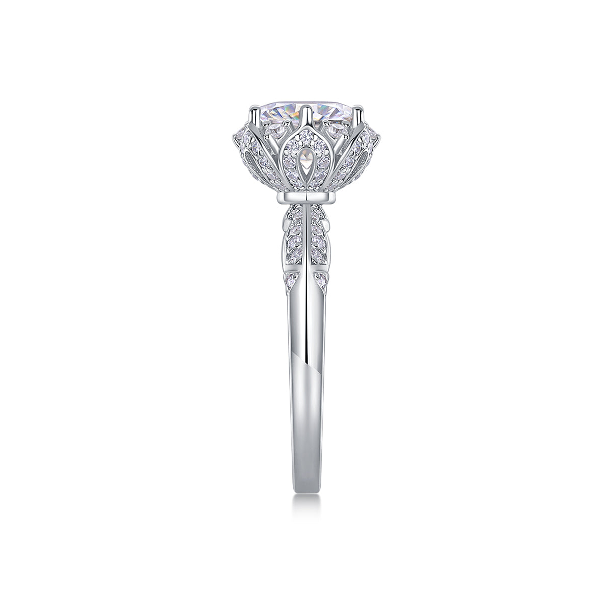 Luxury 2CT Moissanite Ring – S925 Silver