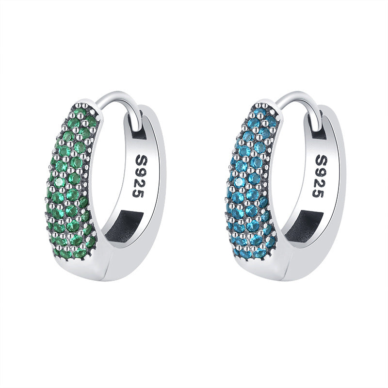 Sterling Silver 925U Shaped Full Bore Oval Earrings