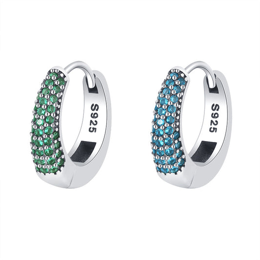 Sterling Silver 925U Shaped Full Bore Oval Earrings
