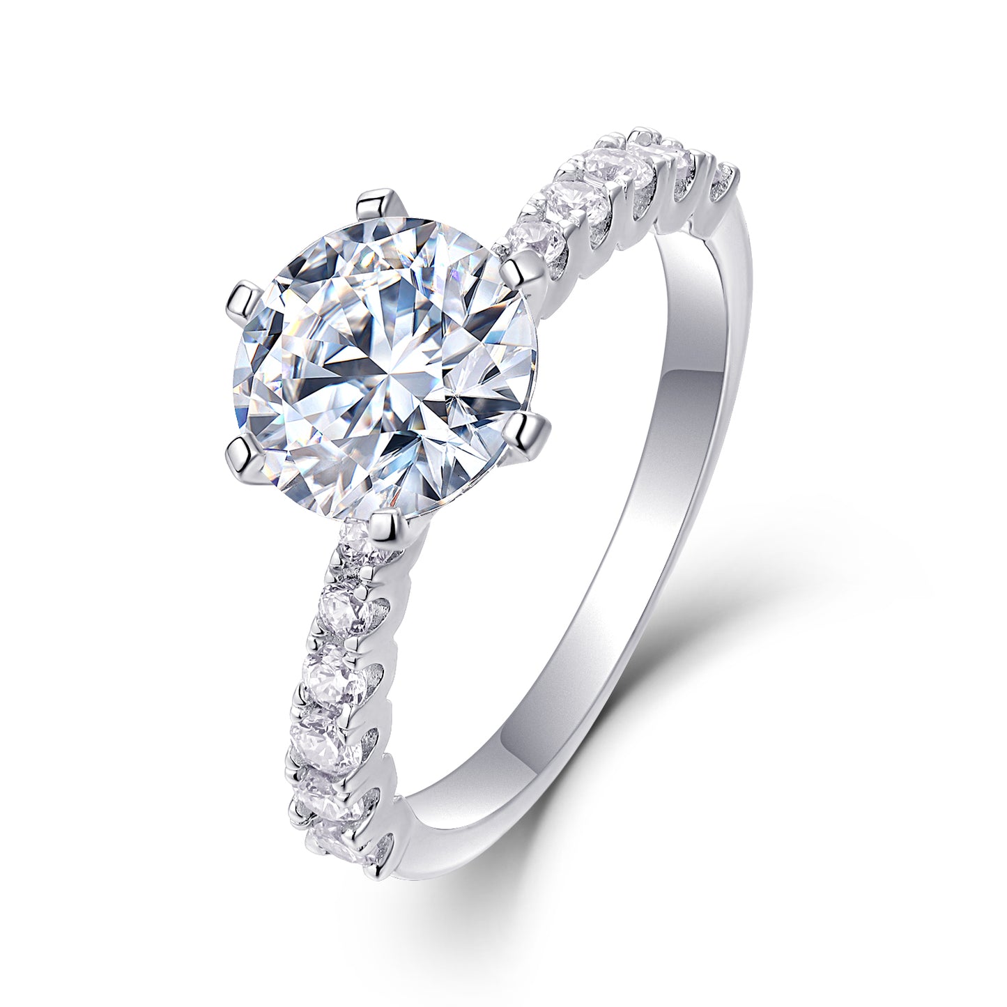 2 Carat Moissanite Wedding Ring Set – S925 Silver