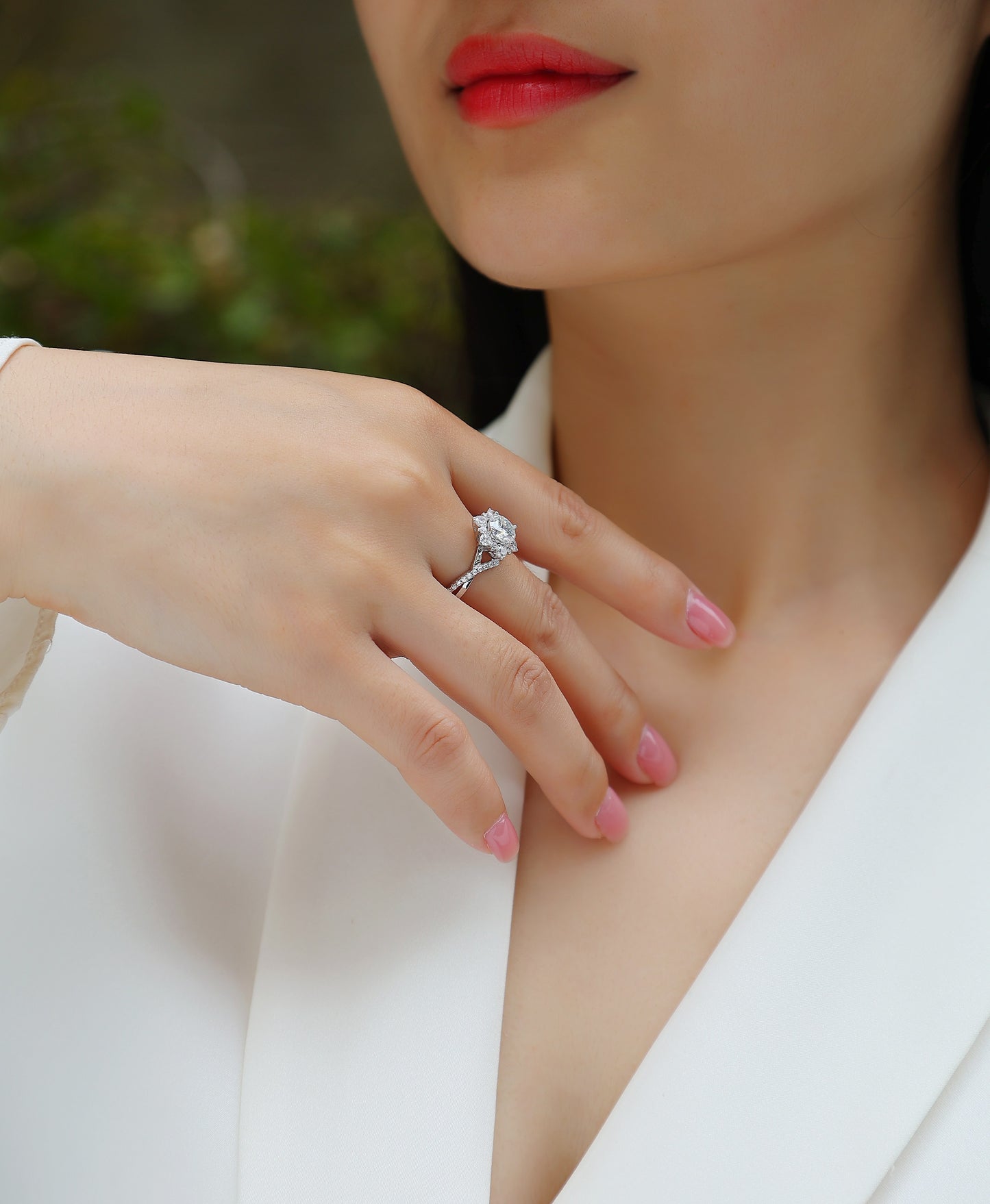 Luxury 1CT Moissanite Hidden Poetry Ring – S925 Silver