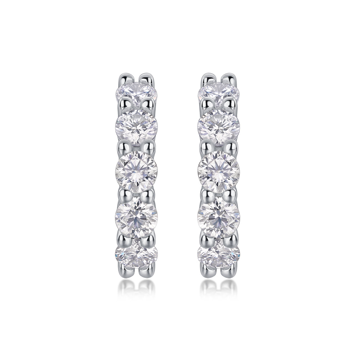 Luxury 0.1CT Moissanite Stud Earrings – S925 Silver