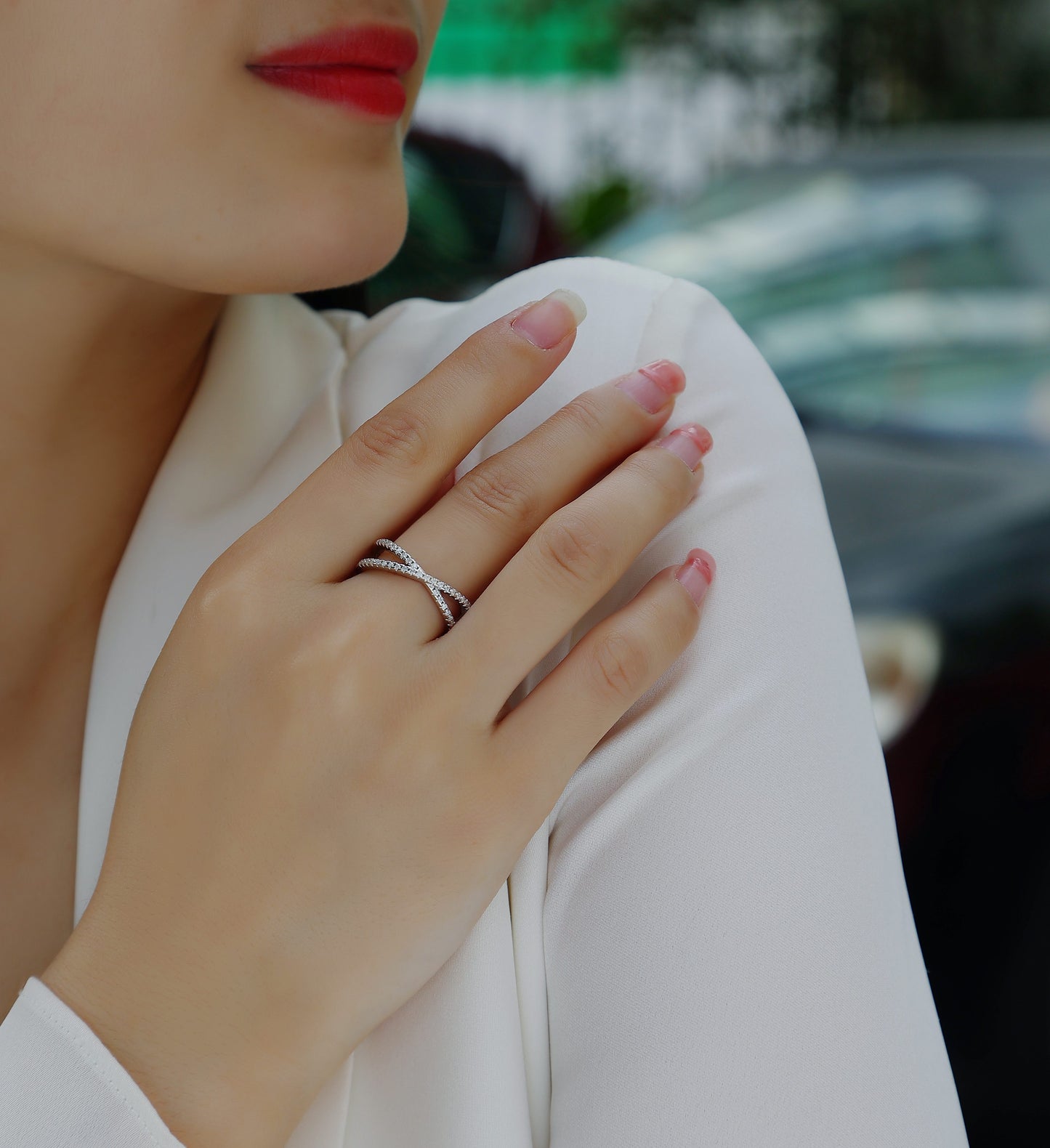 Love Interwoven – Moissanite Wedding Ring (S925 Silver, Gold & Rose Gold Plated)