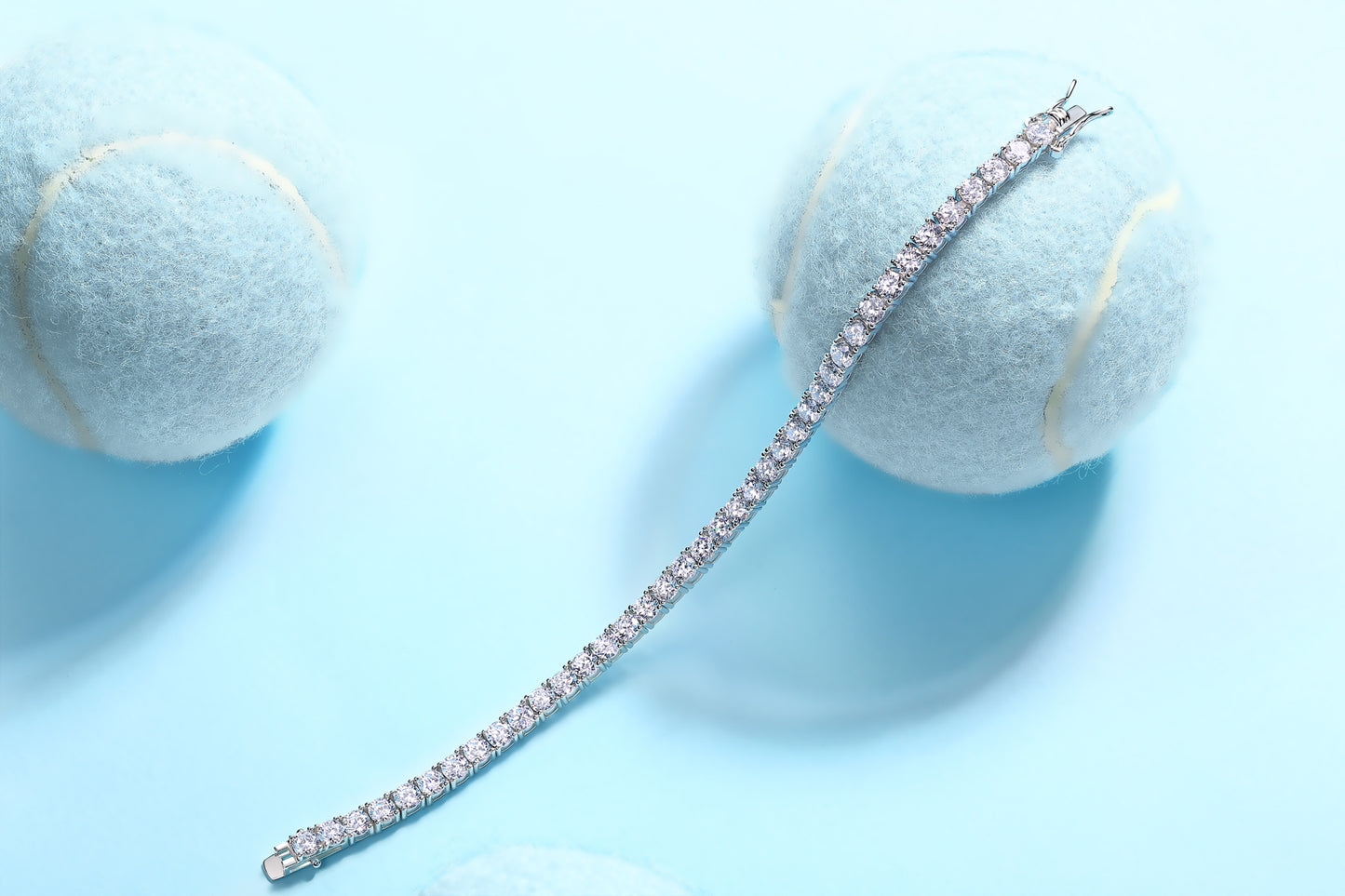 Moissanite Bracelet – S925 Silver, Platinum Plated